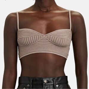 Jonathan Simkhai Linden Rib Knit Bralette - Size Small